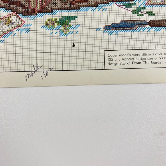 VTG 1987 Leisure Arts Yesterday's Garden Cross Stitch Leaflet 552 Book 10 - Picture 10 of 11